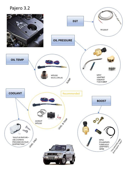 Mitsubishi Pajero 3.2D Kit for EMS3