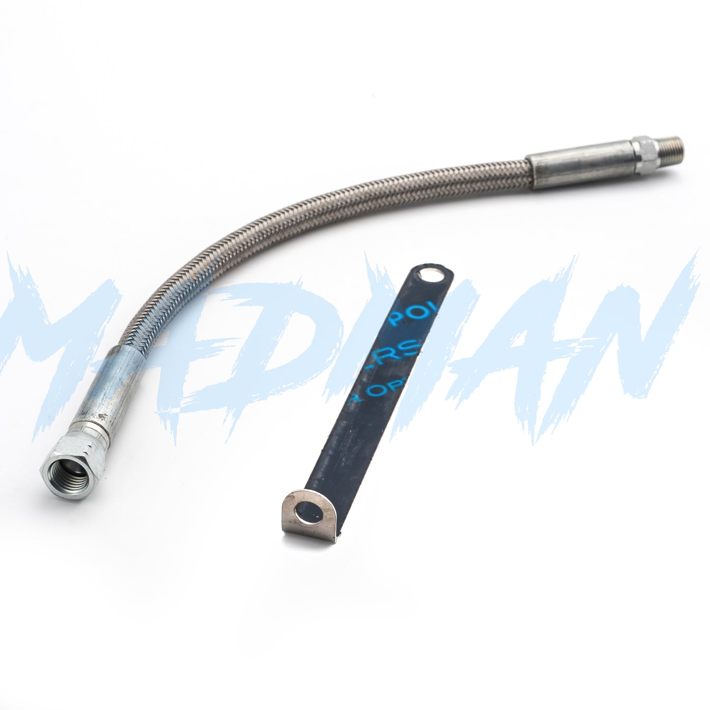 Teflon Extension Hose 7/16 JIC to 1/8 NPT 360mm (14")